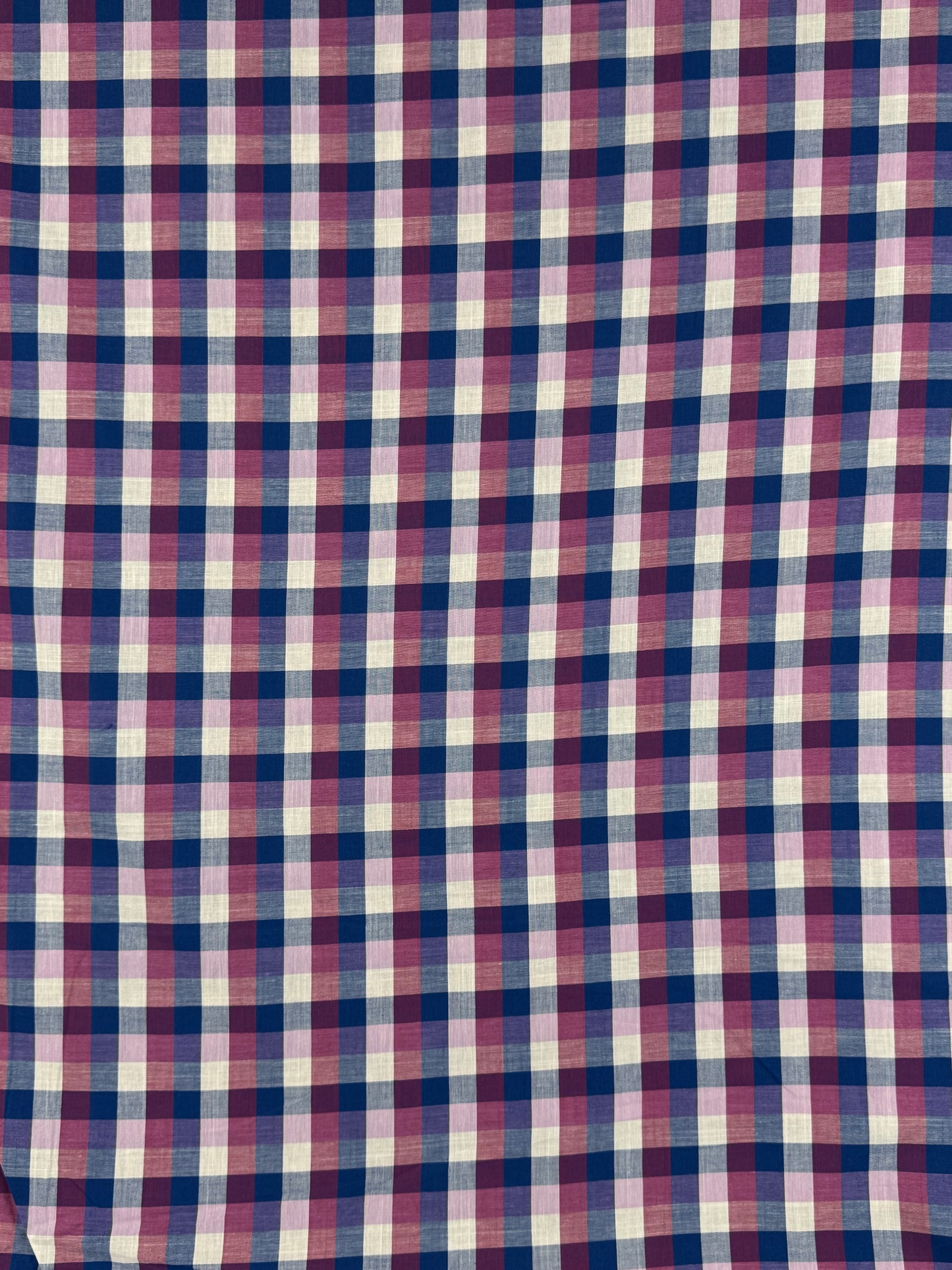 Yarn Dyed Cotton Cerise Checks