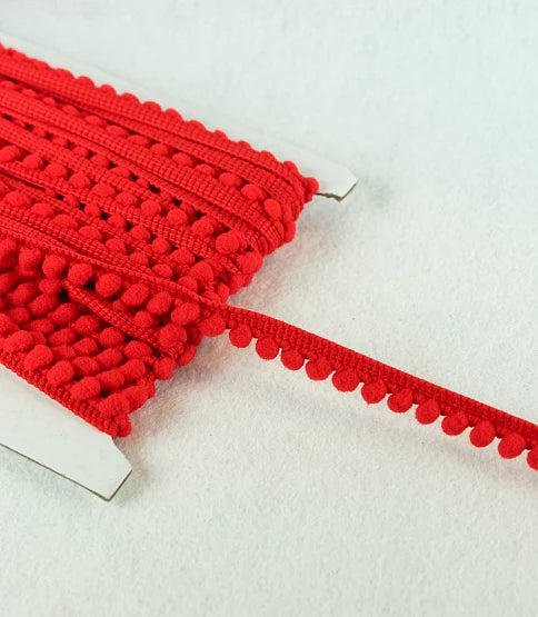 Small Red Pom Pom Trim