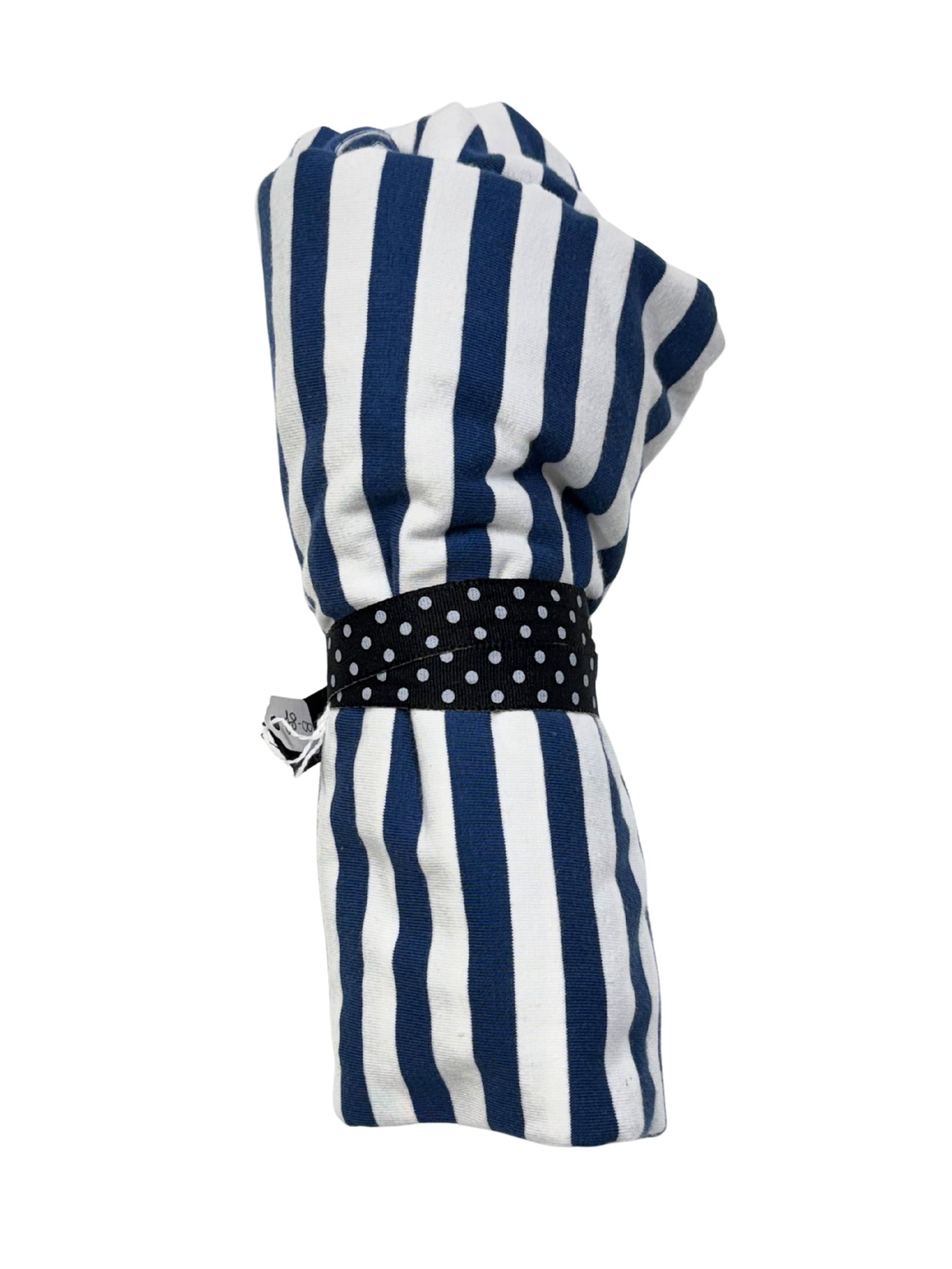 Blue and White Stripe Cotton Jersey