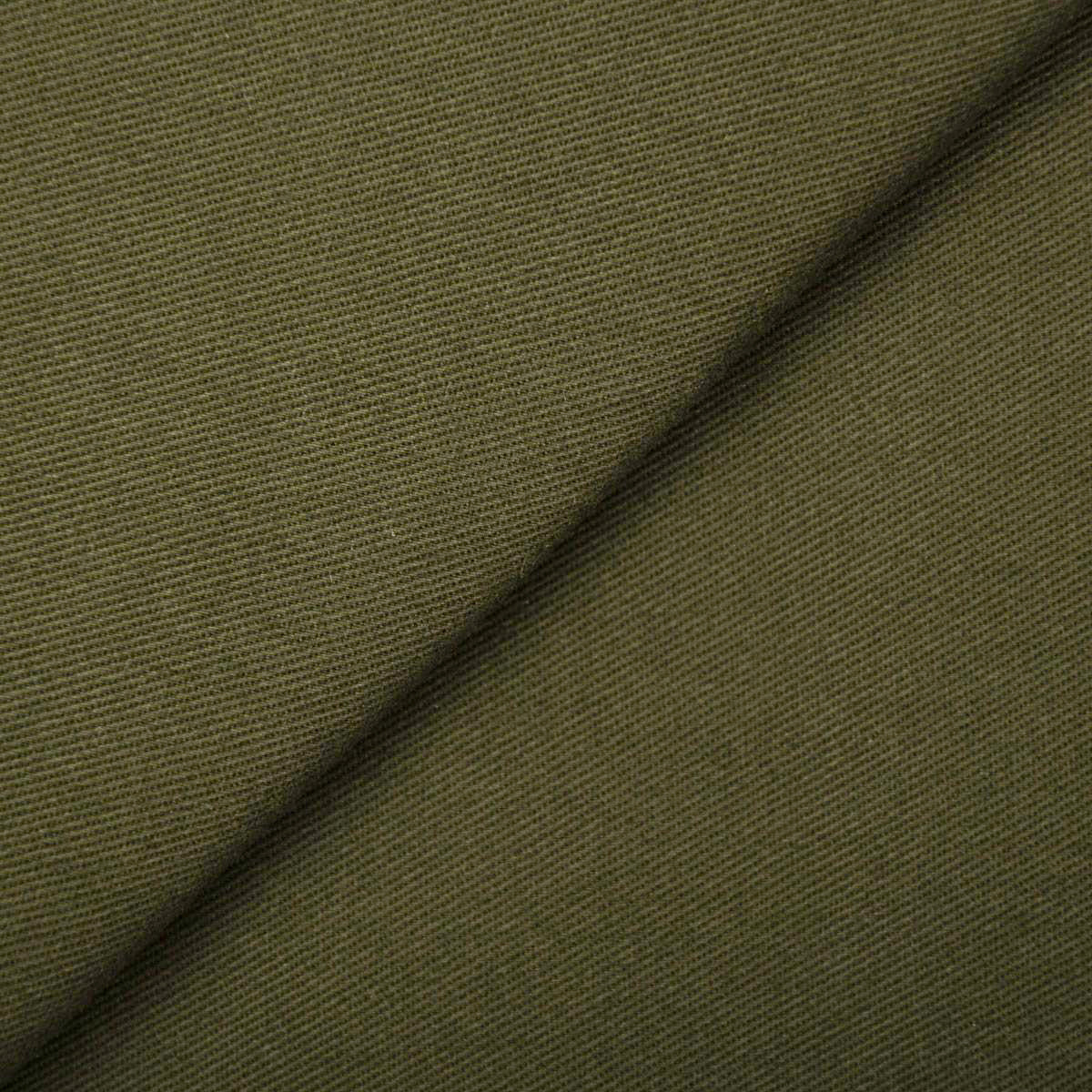Olive Stretch Cotton Twill