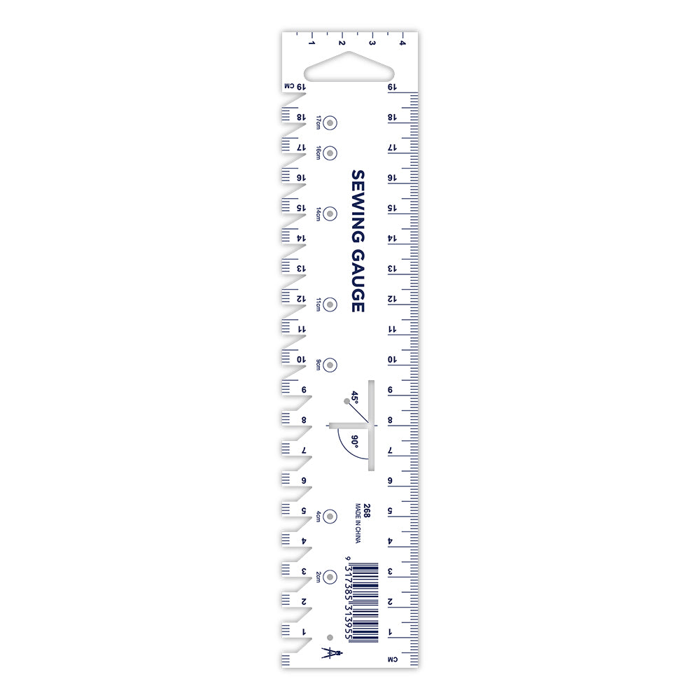 Hemline Plastic Seam Gauge