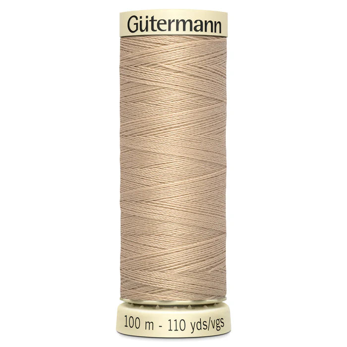 186 Sandy Beige Gutermann Sew All 100m Thread