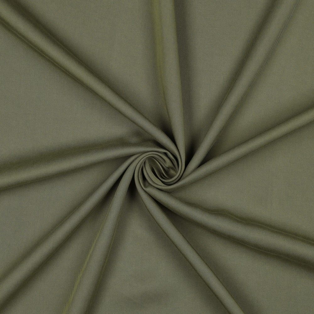 Army Green Viscose Sandwash Tencel