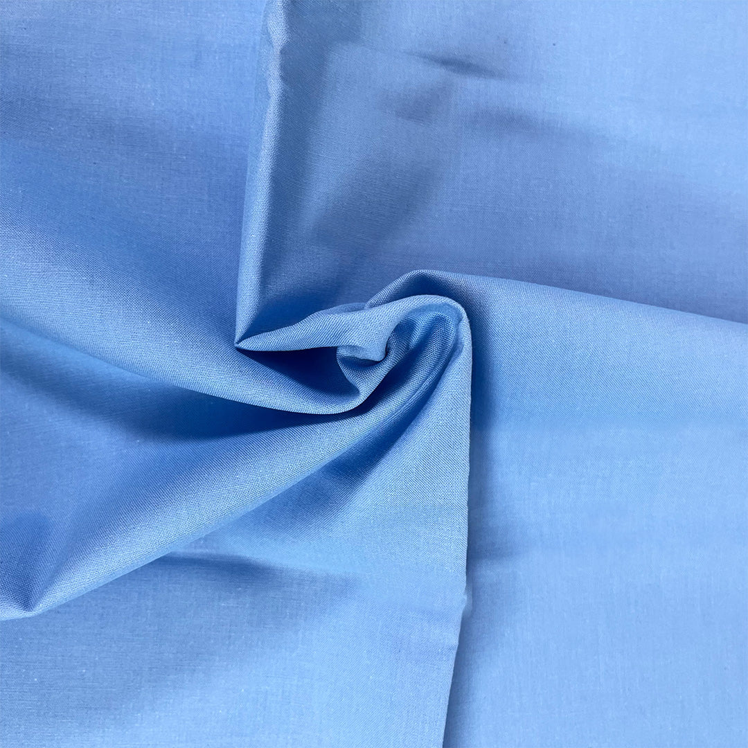 Mid Blue Organic Cotton Poplin