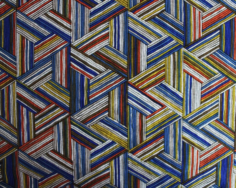 Geometric Trance Printed Viscose Ponteroma