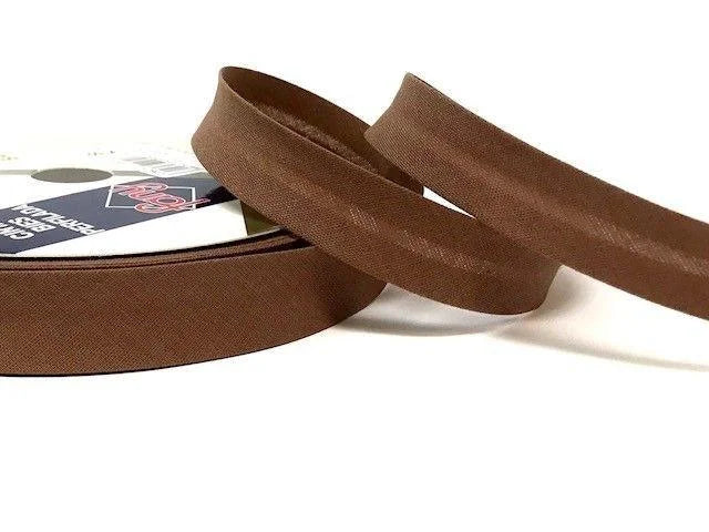 Chocolate Brown Polycotton Bias Binding