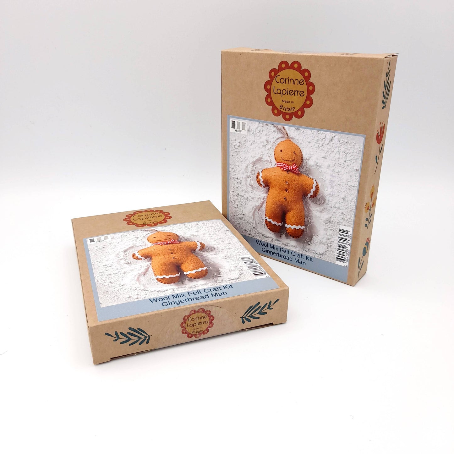 Gingerbread Man Felt Craft Mini Kit: English