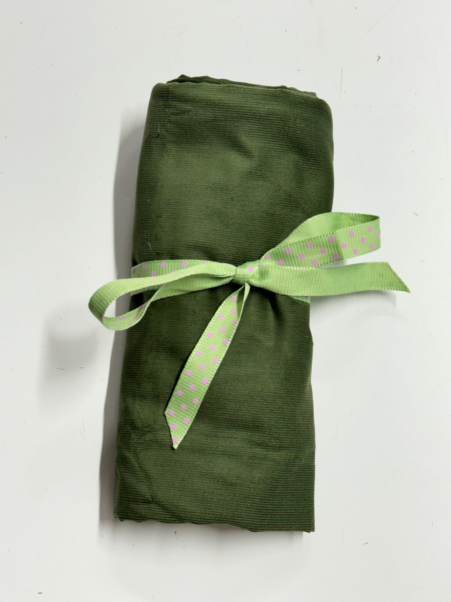 Olive green baby cord Remnant