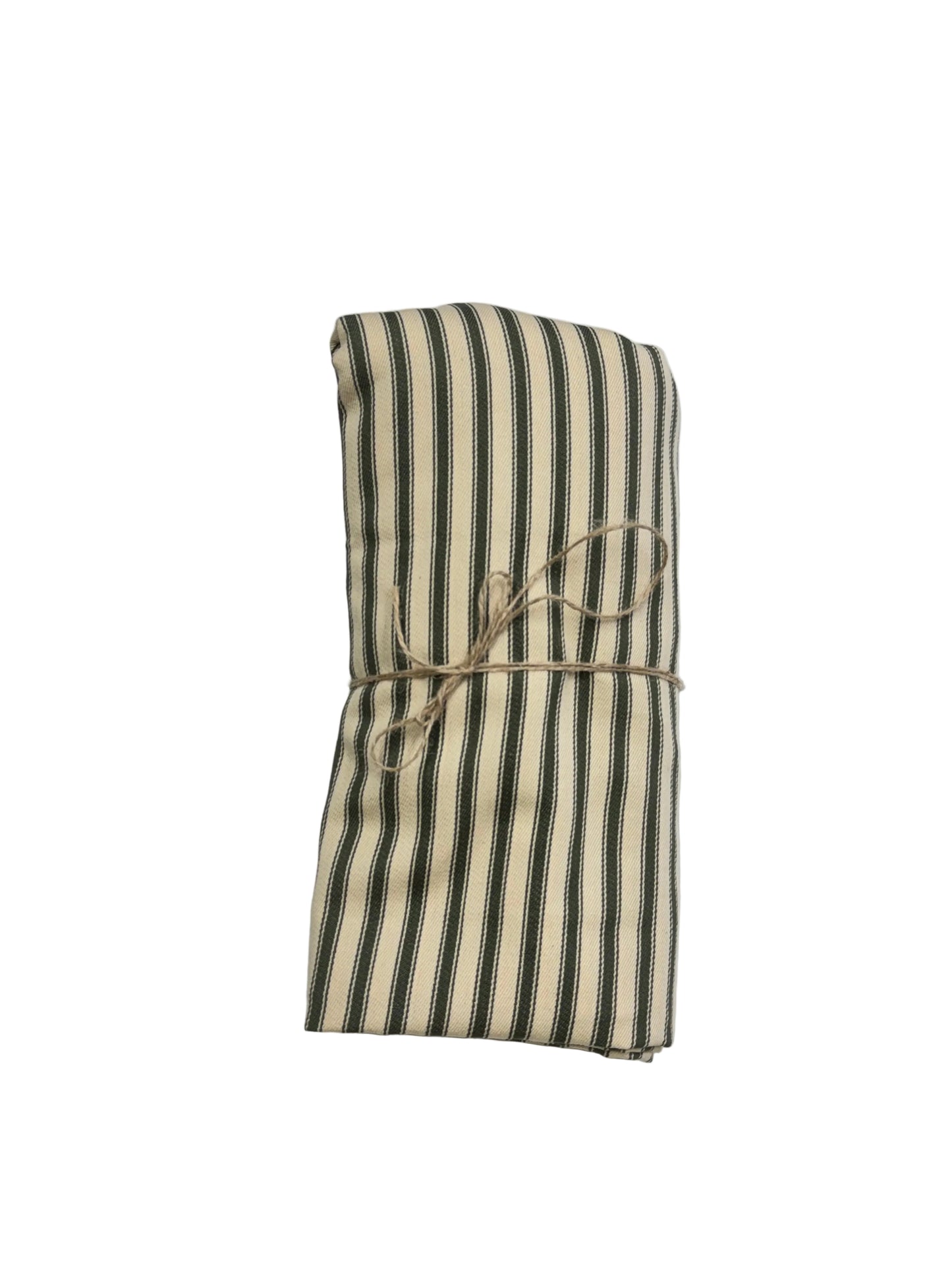 Olive cotton yarn dyed ticking Remnant