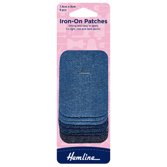 Hemline Iron-On Denim Patches