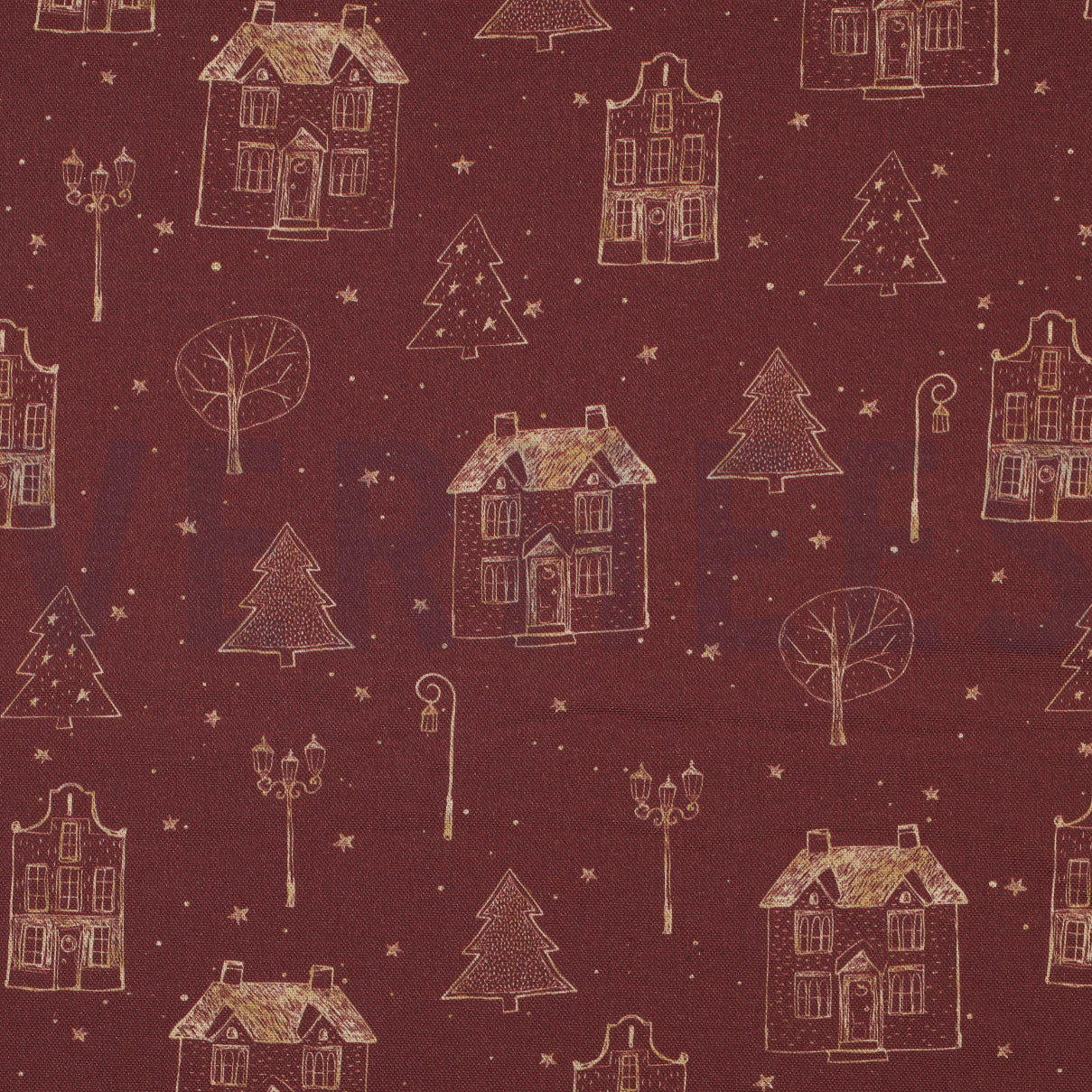 Christmas Home Canvas Fabric