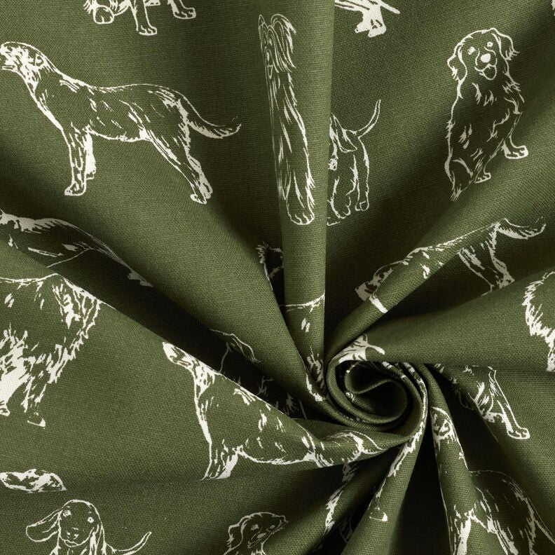 Olive dog canvas