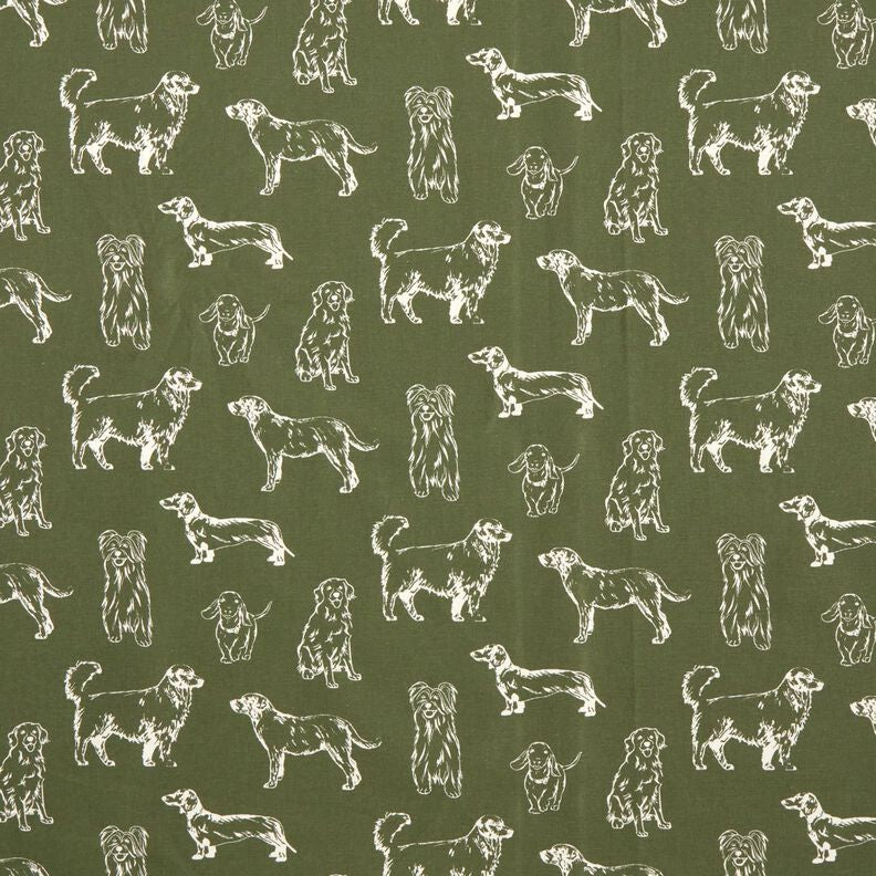 Olive dog canvas