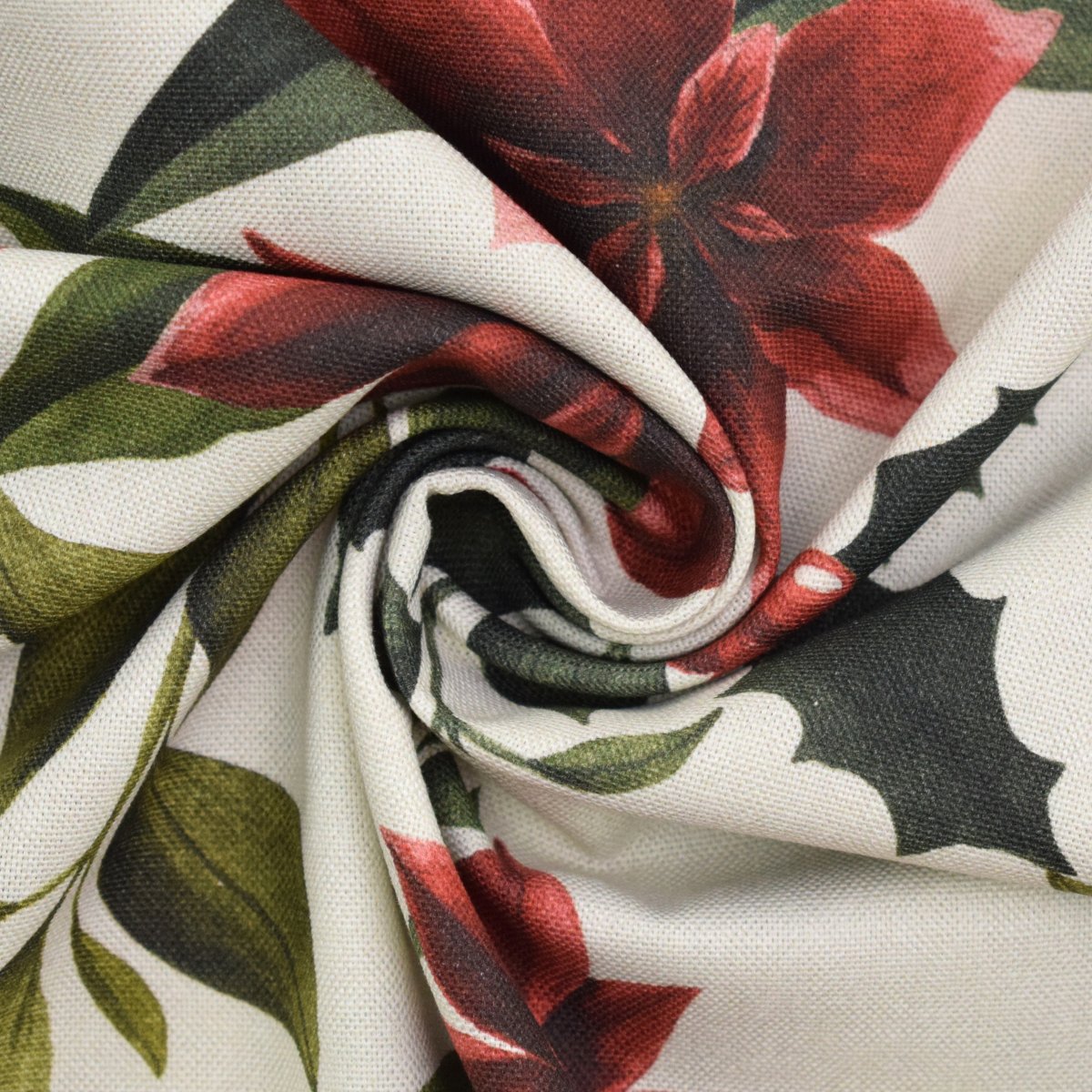 Christmas Flowers Canvas Fabric