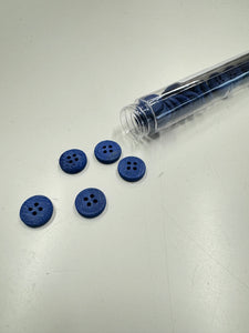 Bonfanti Blue Wood Stained Buttons - 12mm