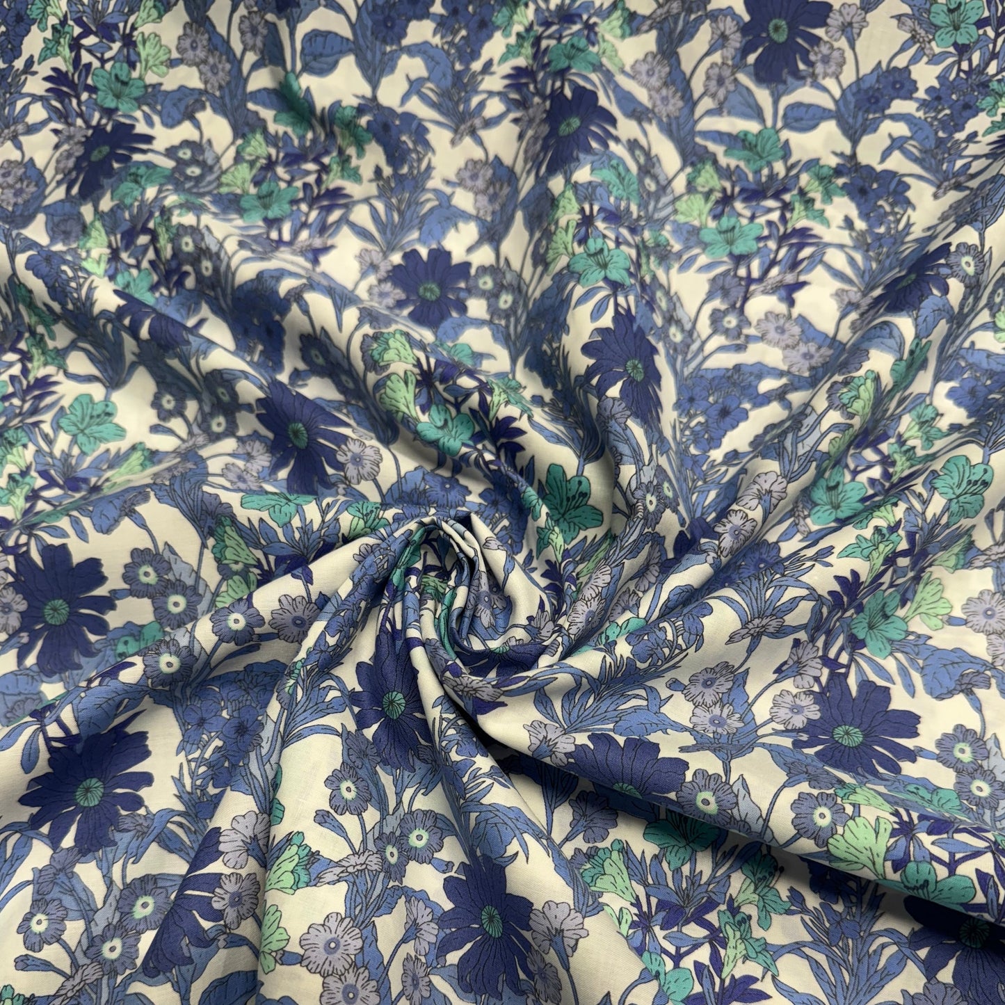 Fields of Blue Pima Cotton Lawn SW15