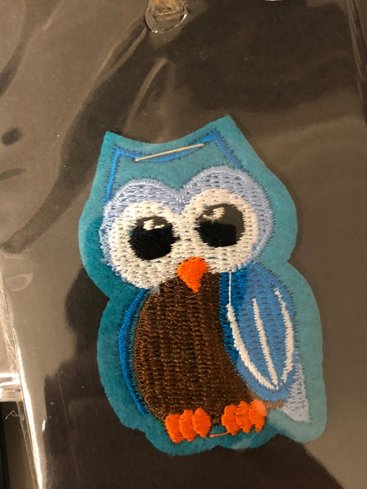 Blue Owl - Iron On Motif