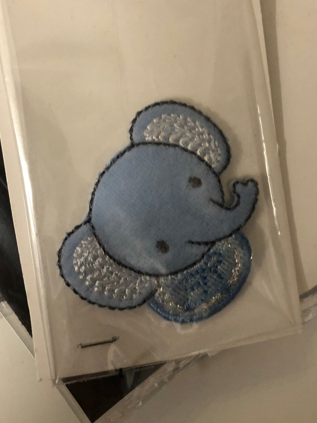 Blue Elephant Iron-on Motif
