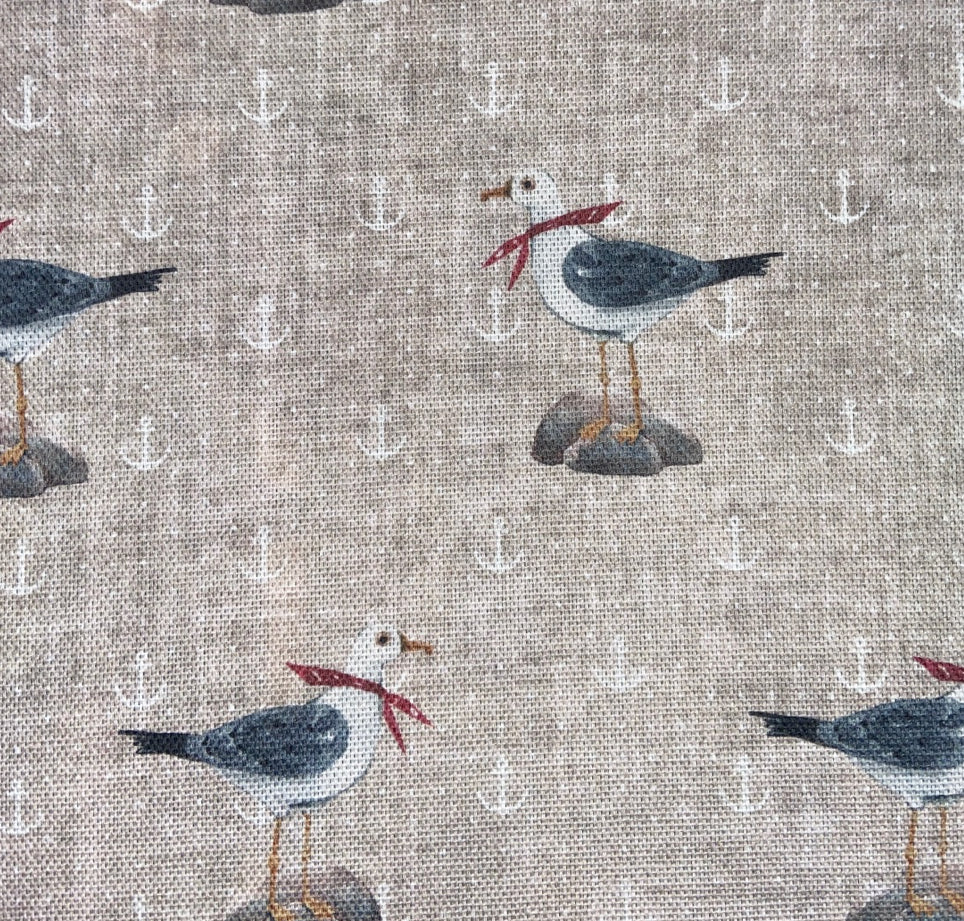 Half Panama 100% Cotton - Seagulls