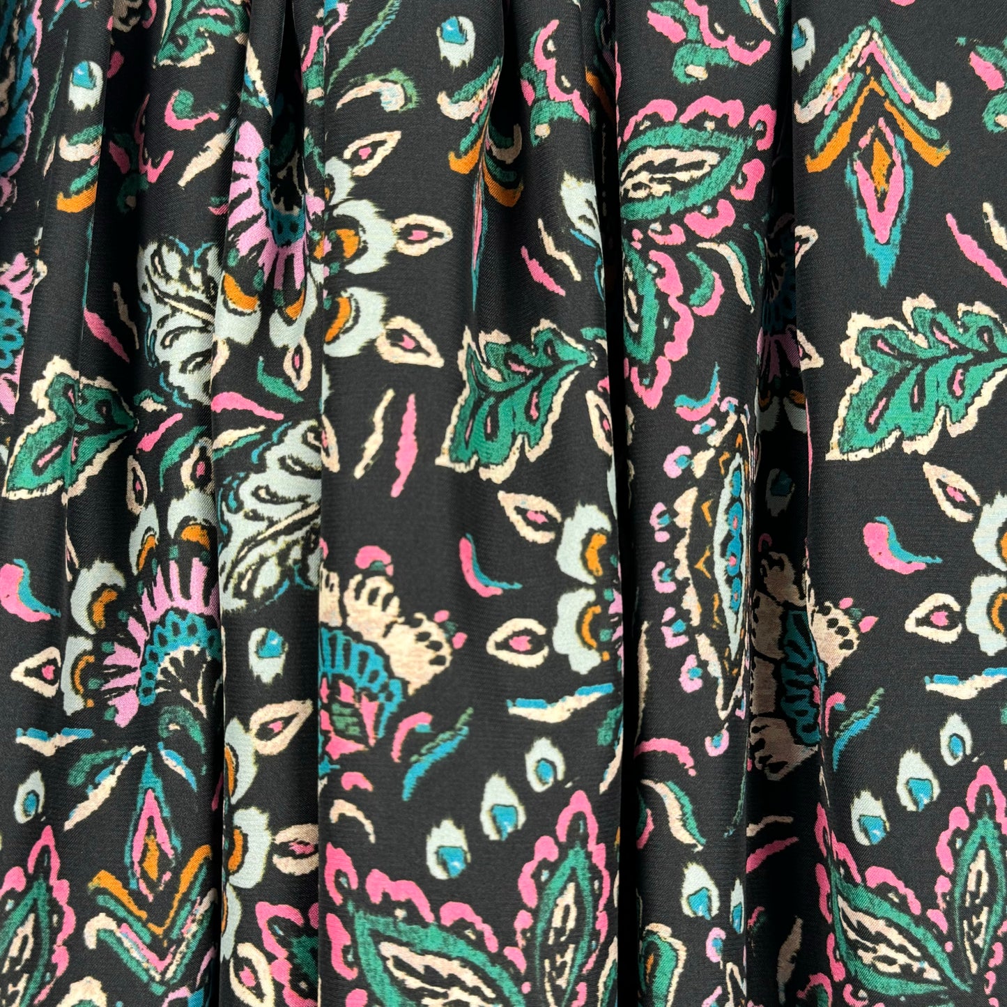 Stamp Floral Satin Polyester SW79
