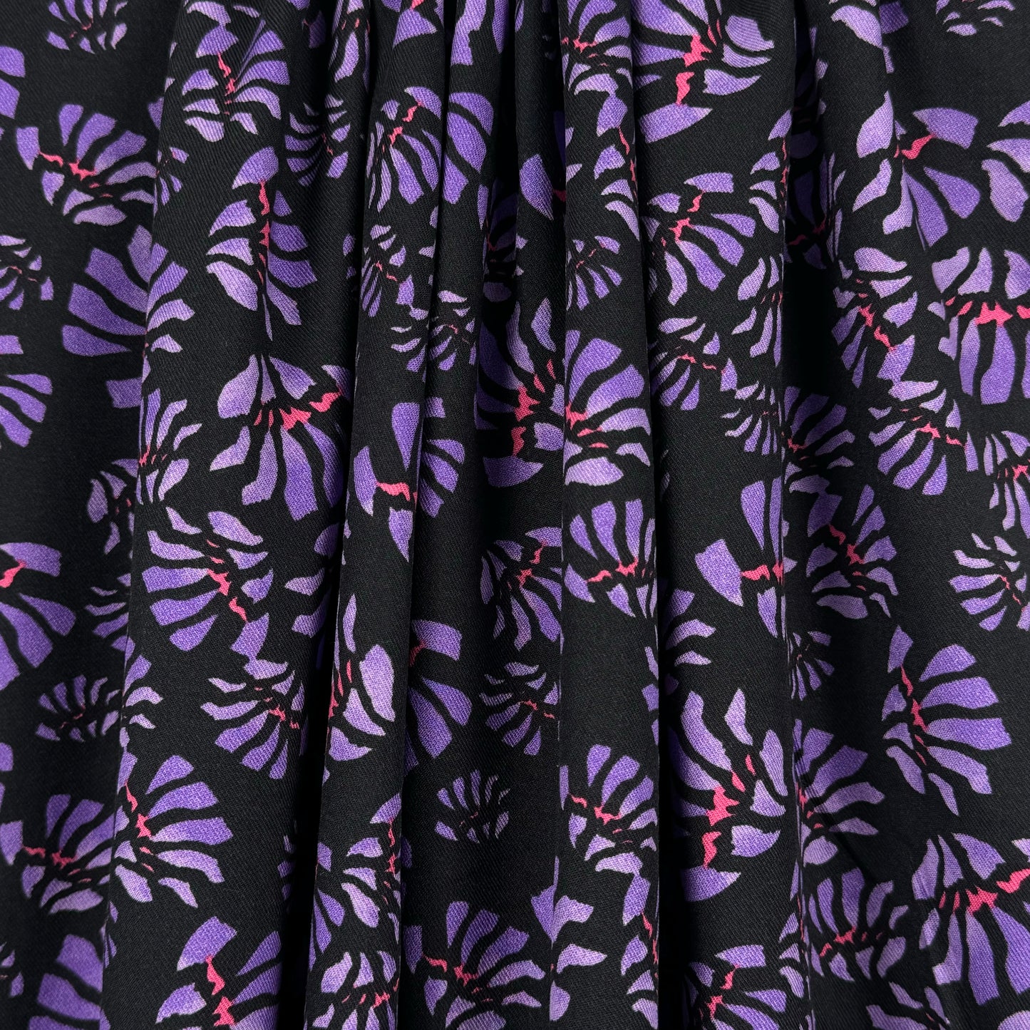 Abstract Floral Purple Viscose VO5