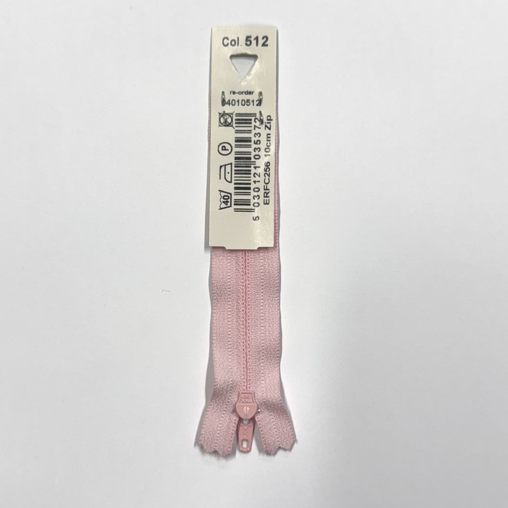 Light Pink 512 YKK Standard Zip