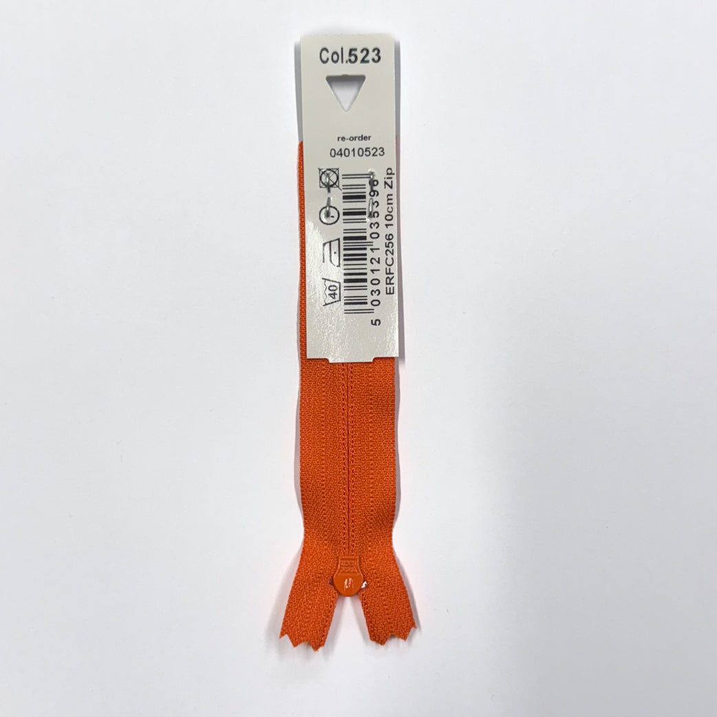 Orange 523 YKK Standard Zip