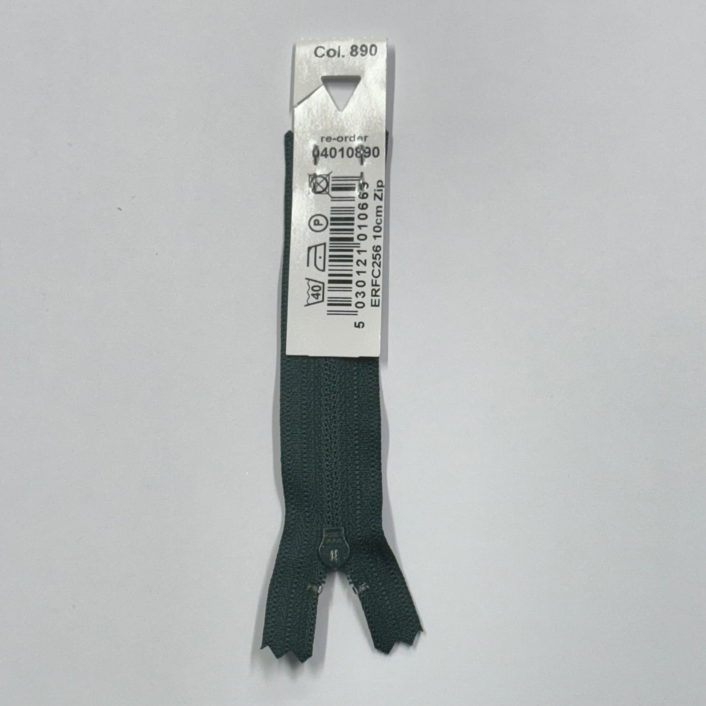 Dark Green 890 YKK Standard Zip