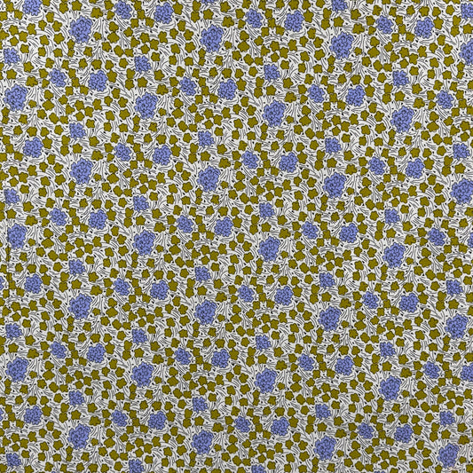 Sage and Cornflower Floral Cotton