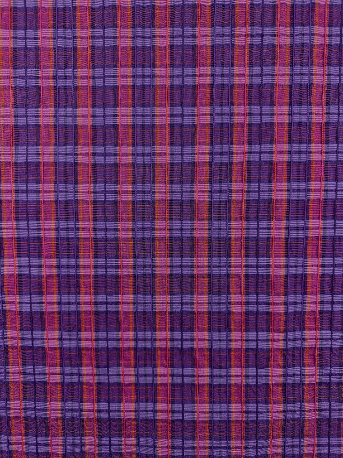 Purple Pintuck Seersucker Check