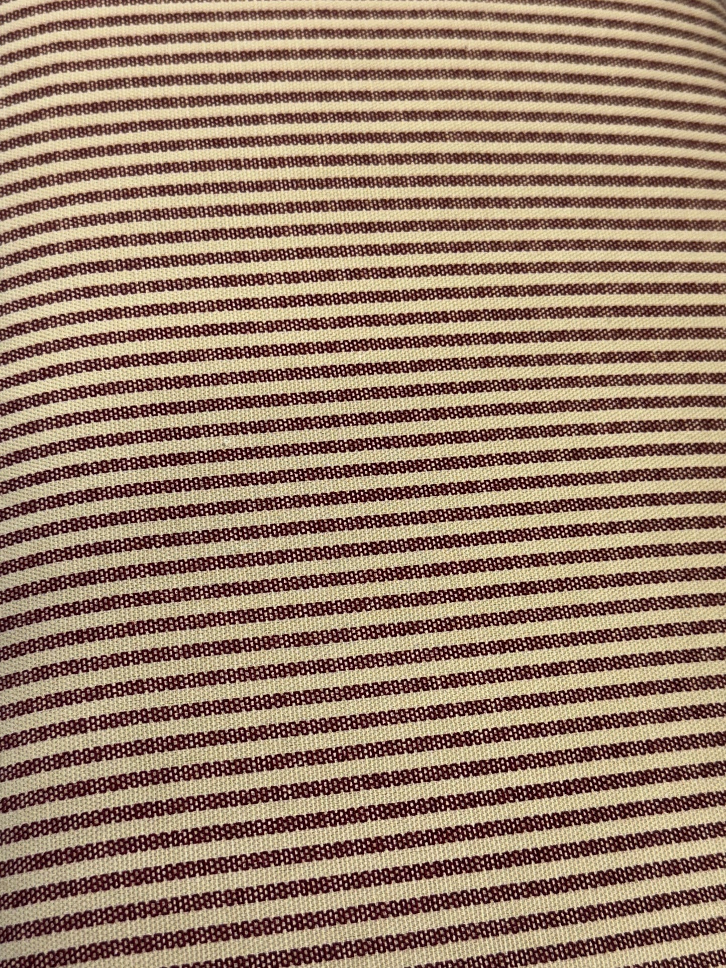 Burgundy and Sand Timeless Stripe - Cotton Duck