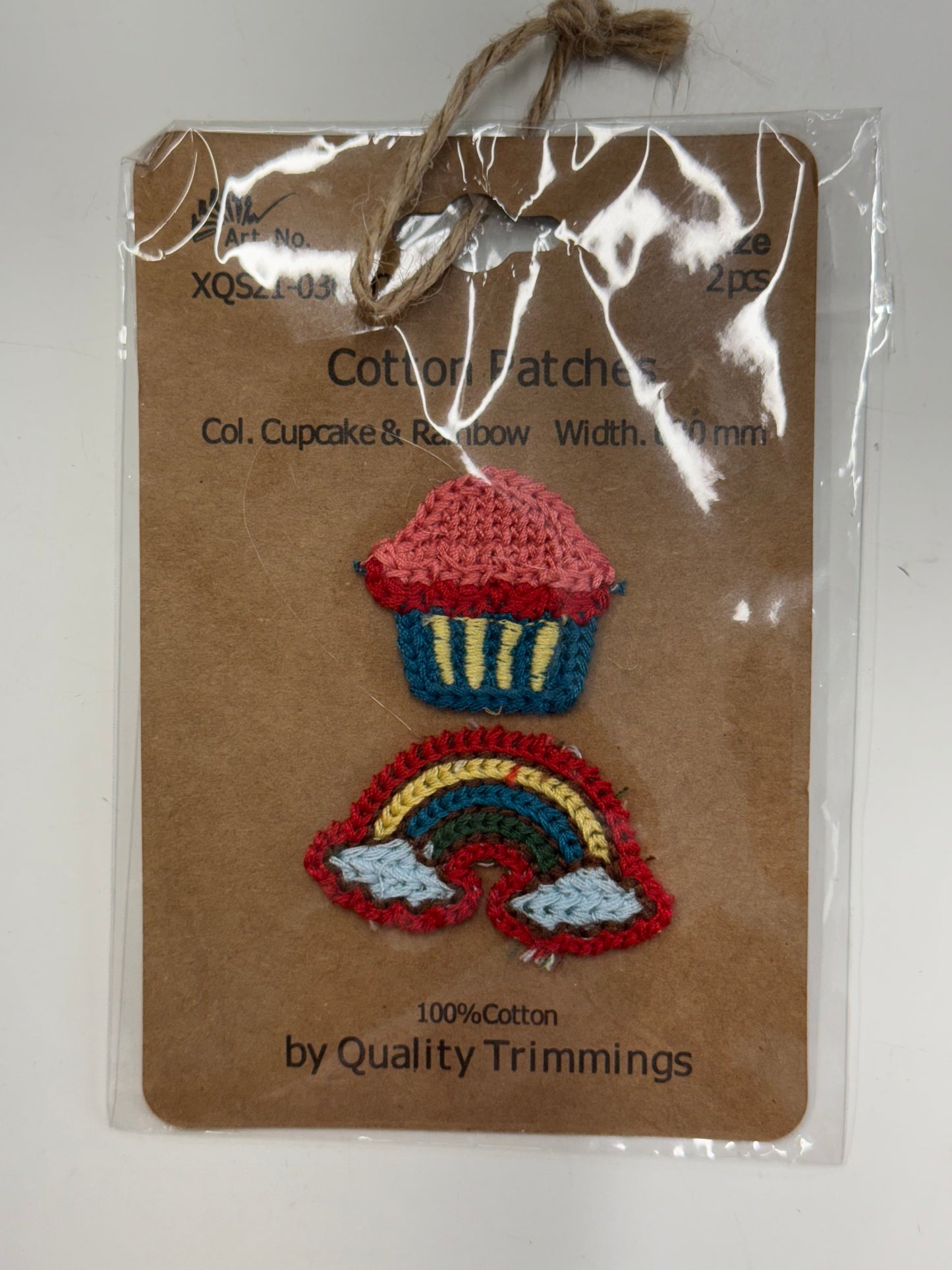 Cupcake and Rainbow - Sew On Patches