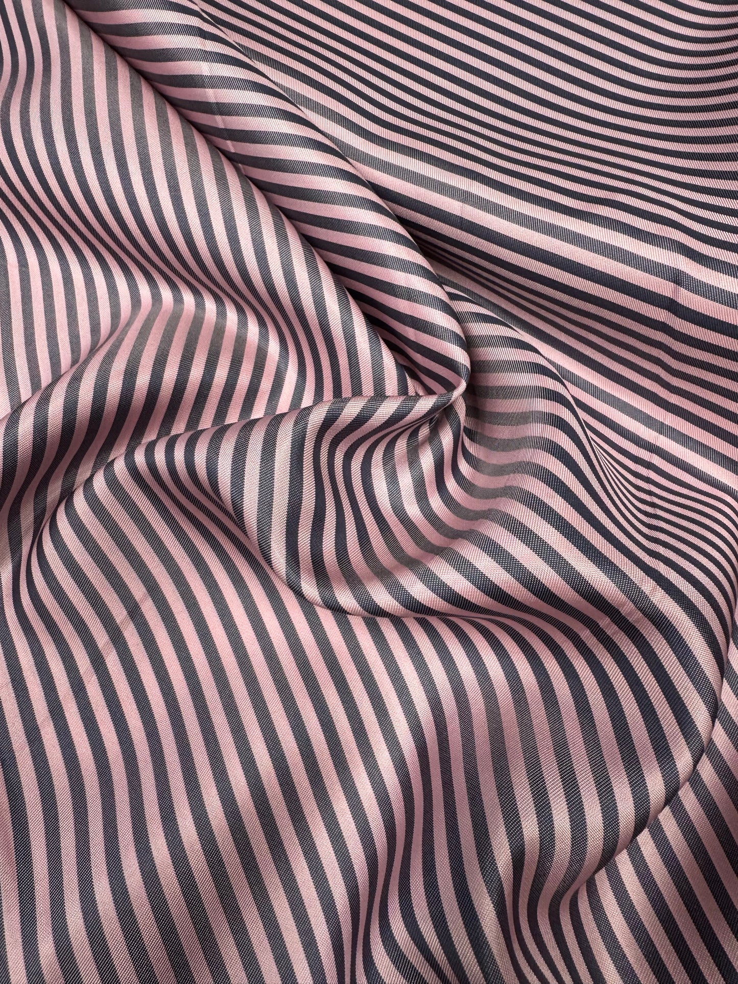Navy and Pink Stripe Lining