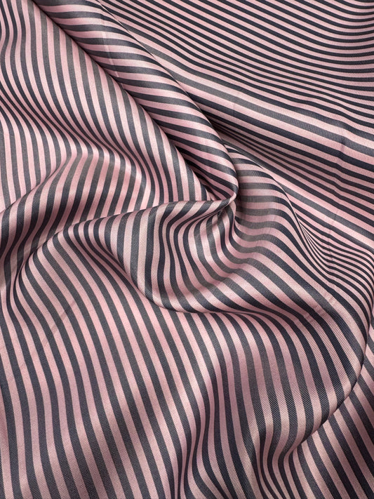 Navy and Pink Stripe Lining