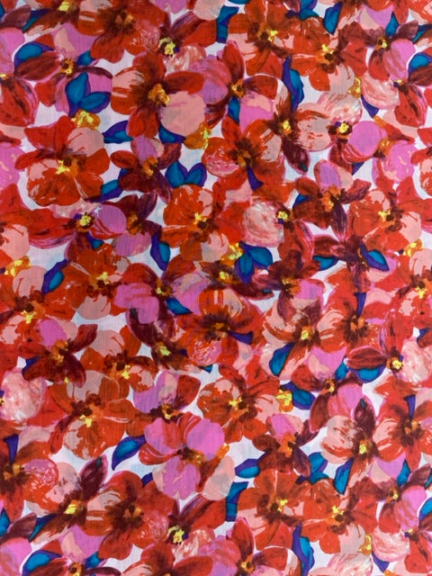Bright Floral Pima Lawn SW31