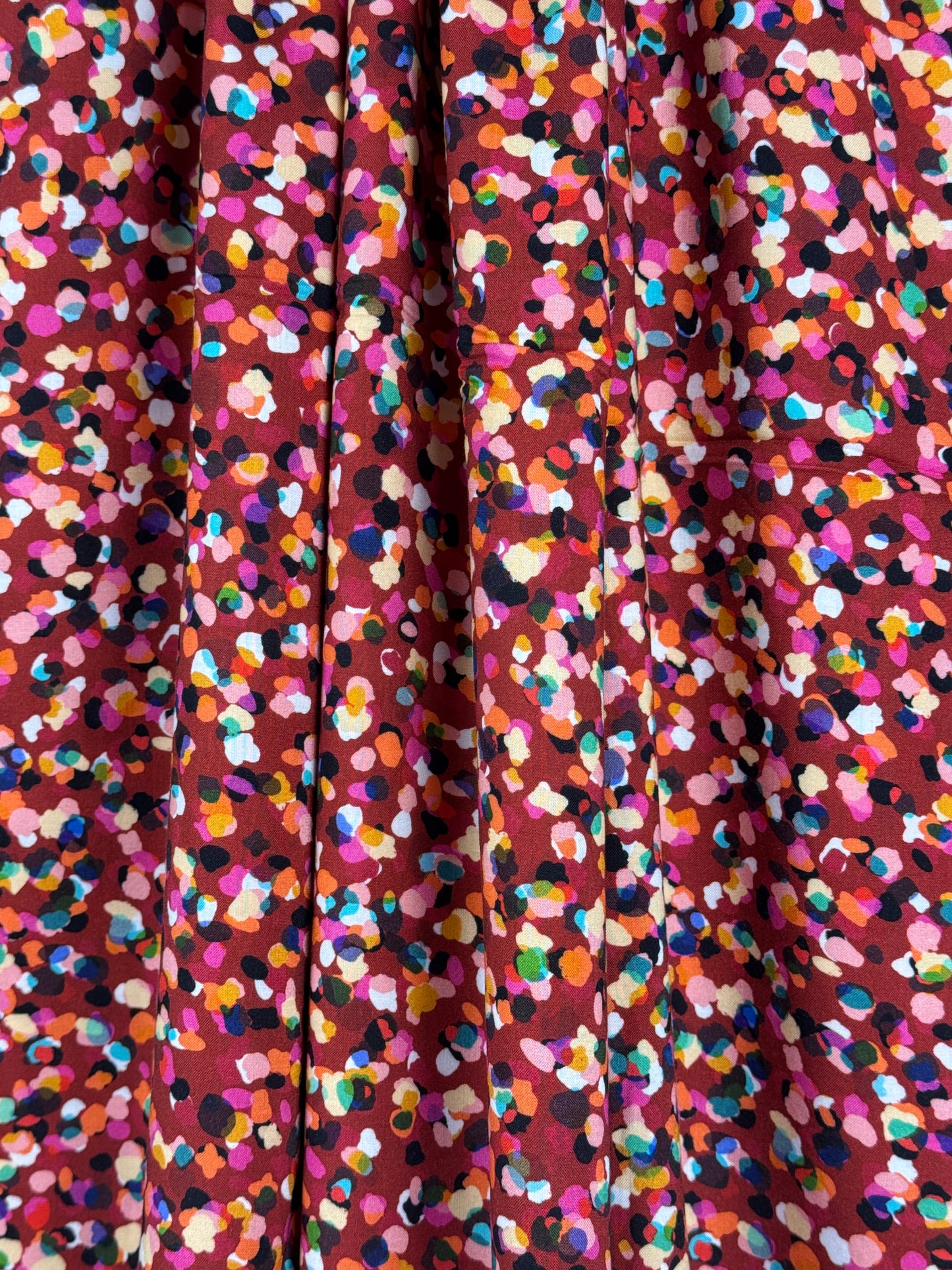 Party Spot Ruby Rayon fabric PARTY2230-RUBY