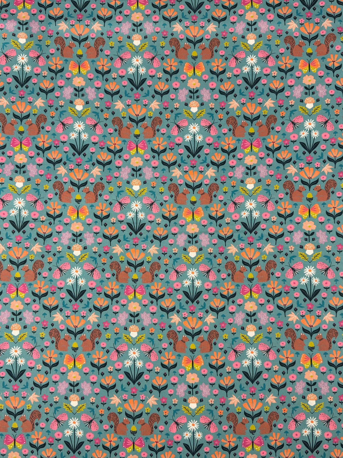 Woodland Wander Teal Quilting Cotton WOOD2515