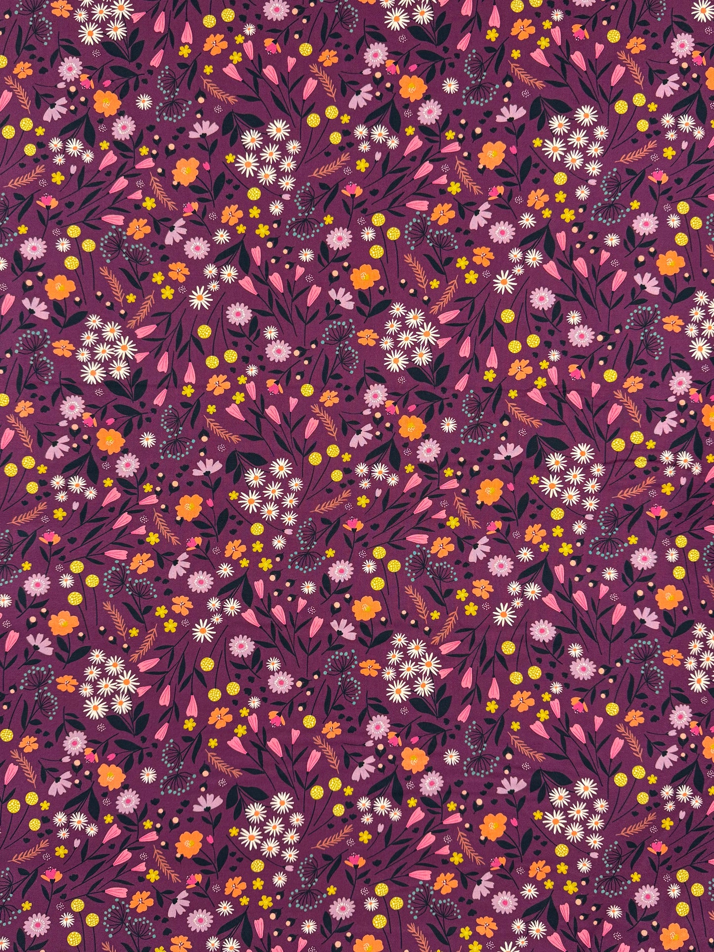 Woodland Wander Plum Quilting Cotton WOOD2519