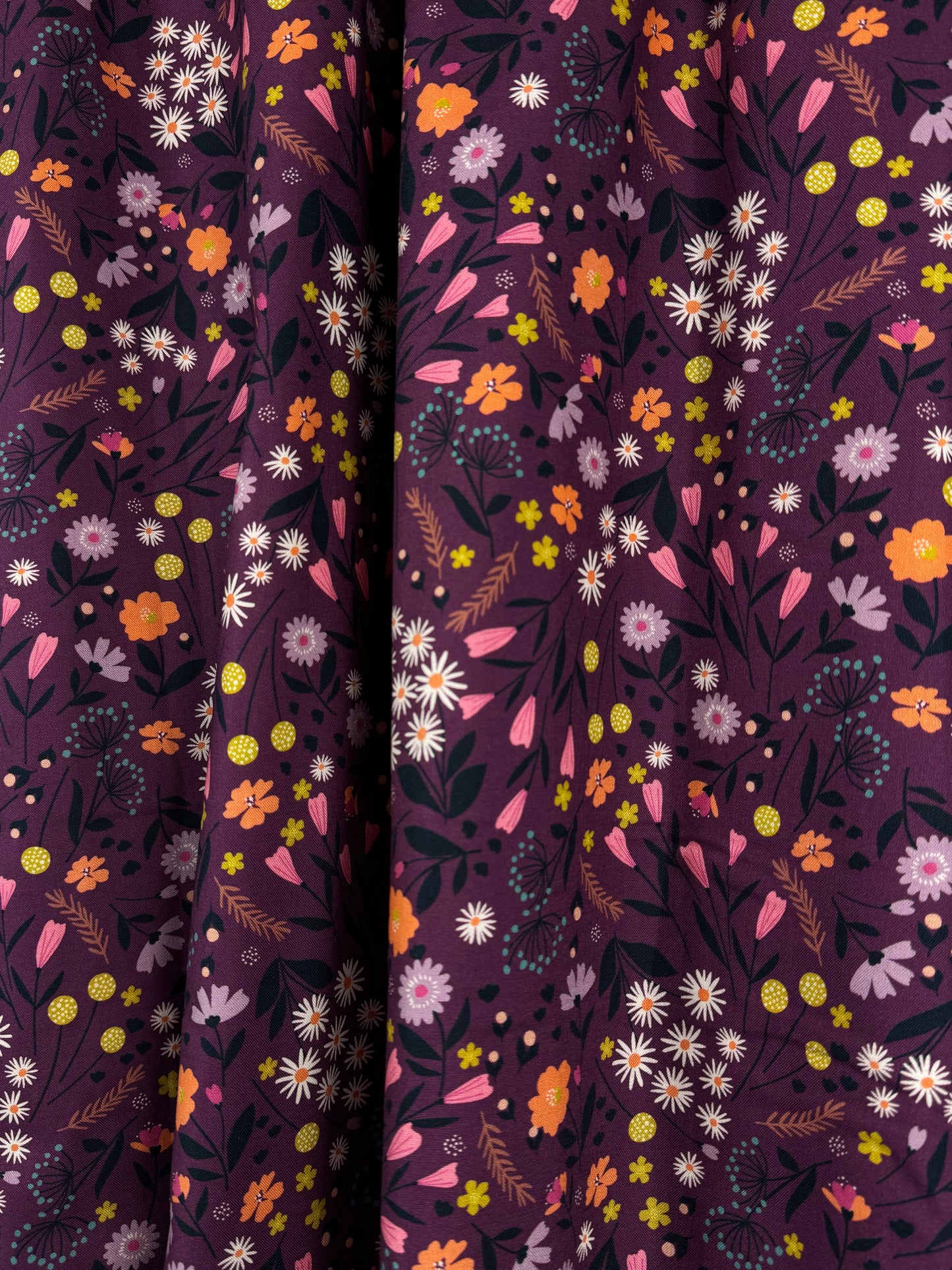 Woodland Wander Plum Quilting Cotton WOOD2519
