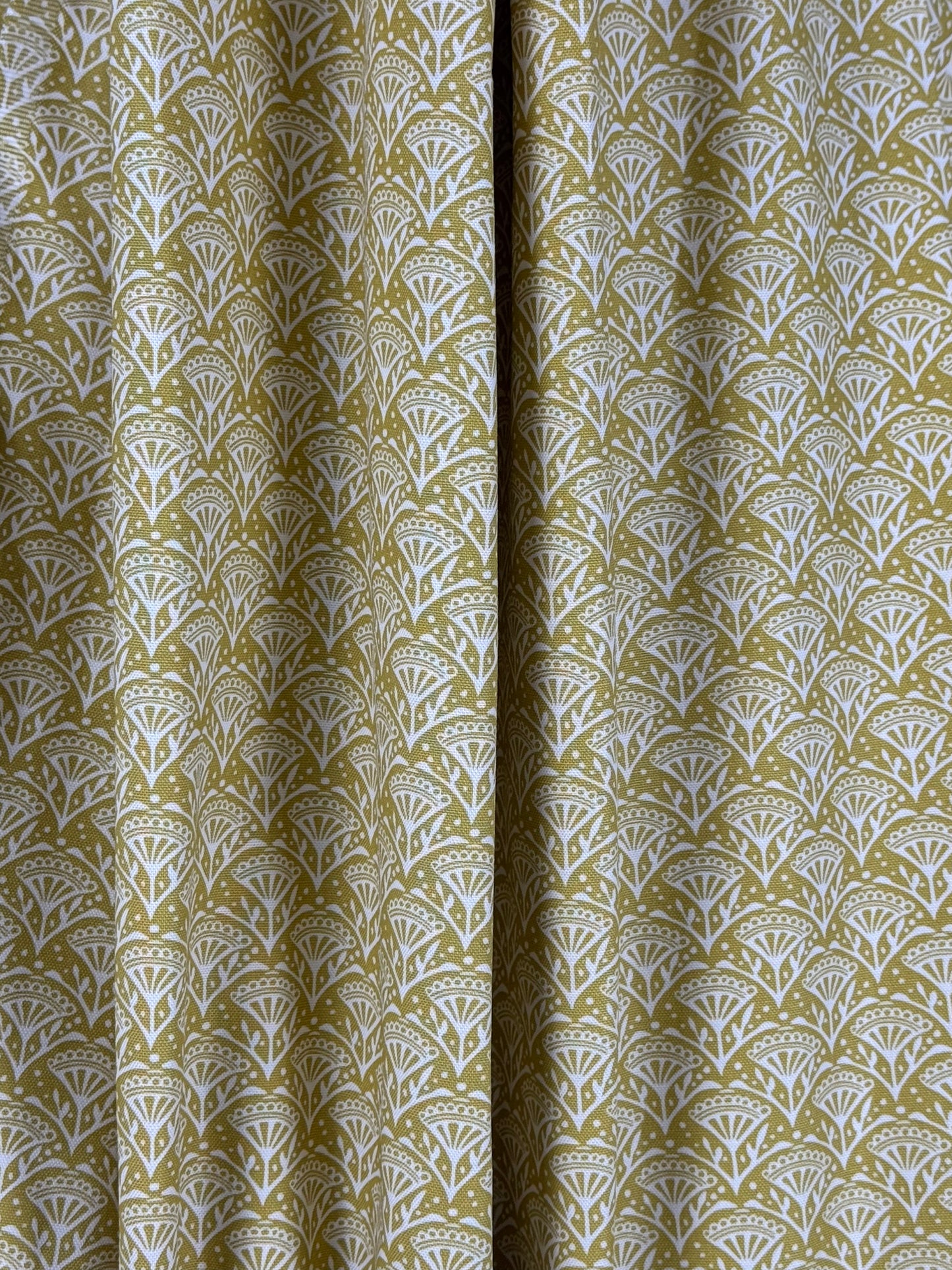Chartreuse with white Flower Print Canvas