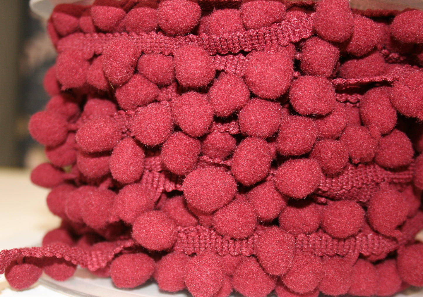 Burgundy - Pompoms