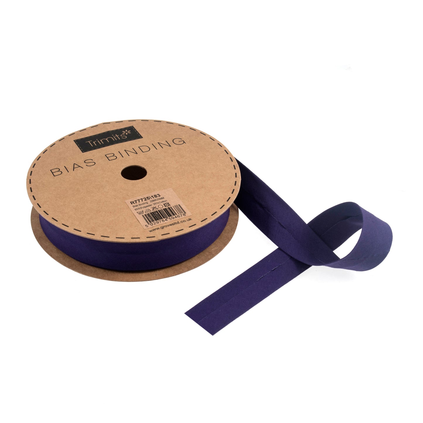 Royal Purple Polycotton Bias Binding