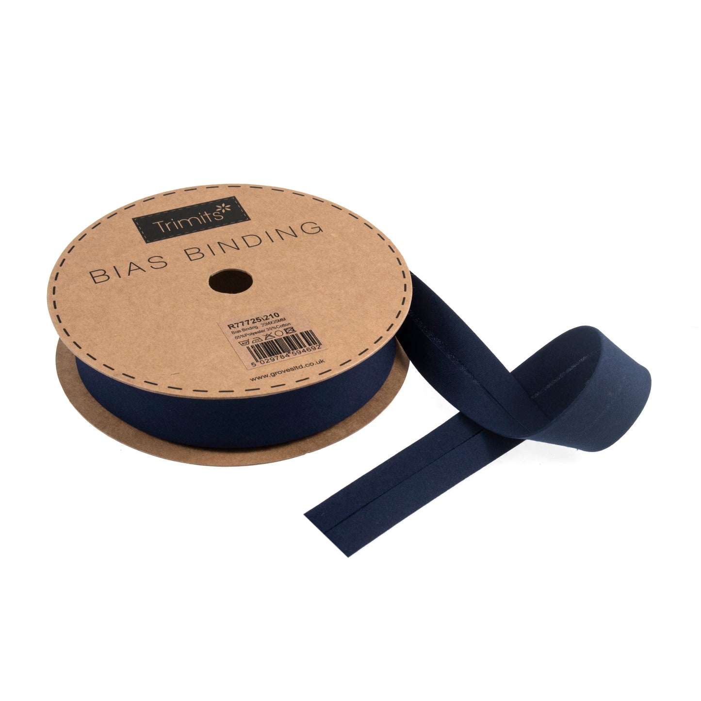 Navy Polycotton Bias Binding