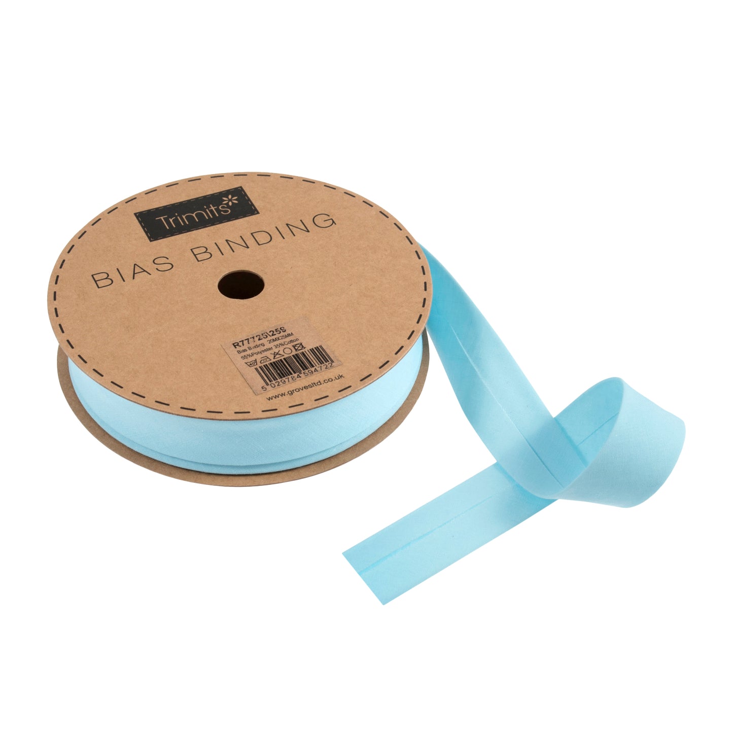Sky Blue Polycotton Bias Binding