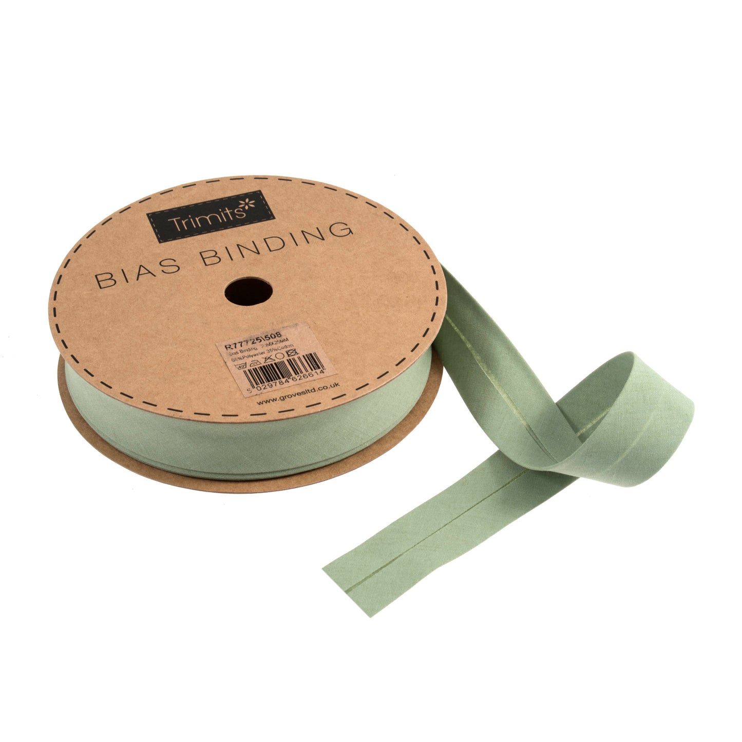 Light Sage Polycotton Bias Binding