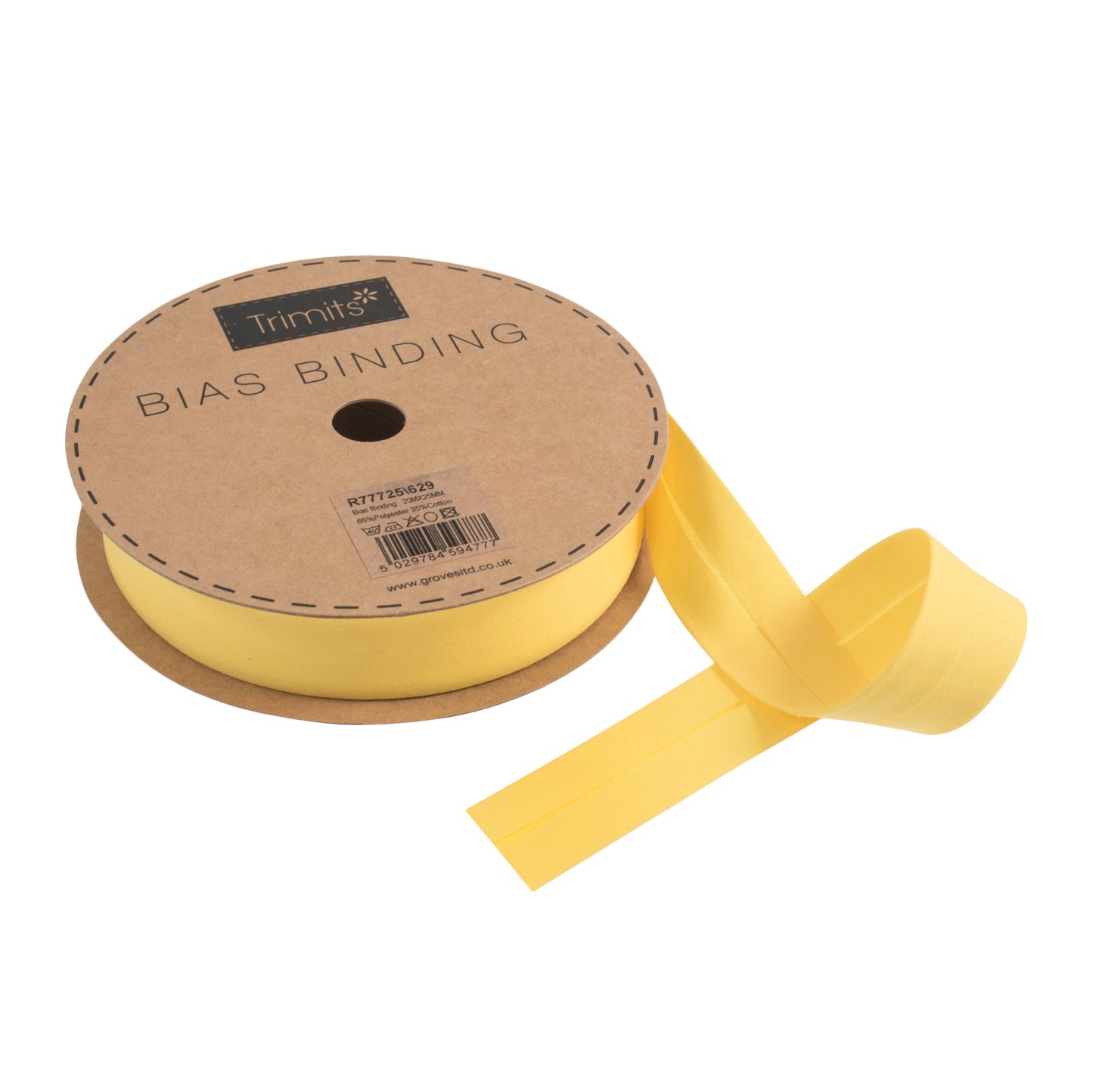 Canary Yellow Polycotton Bias Binding