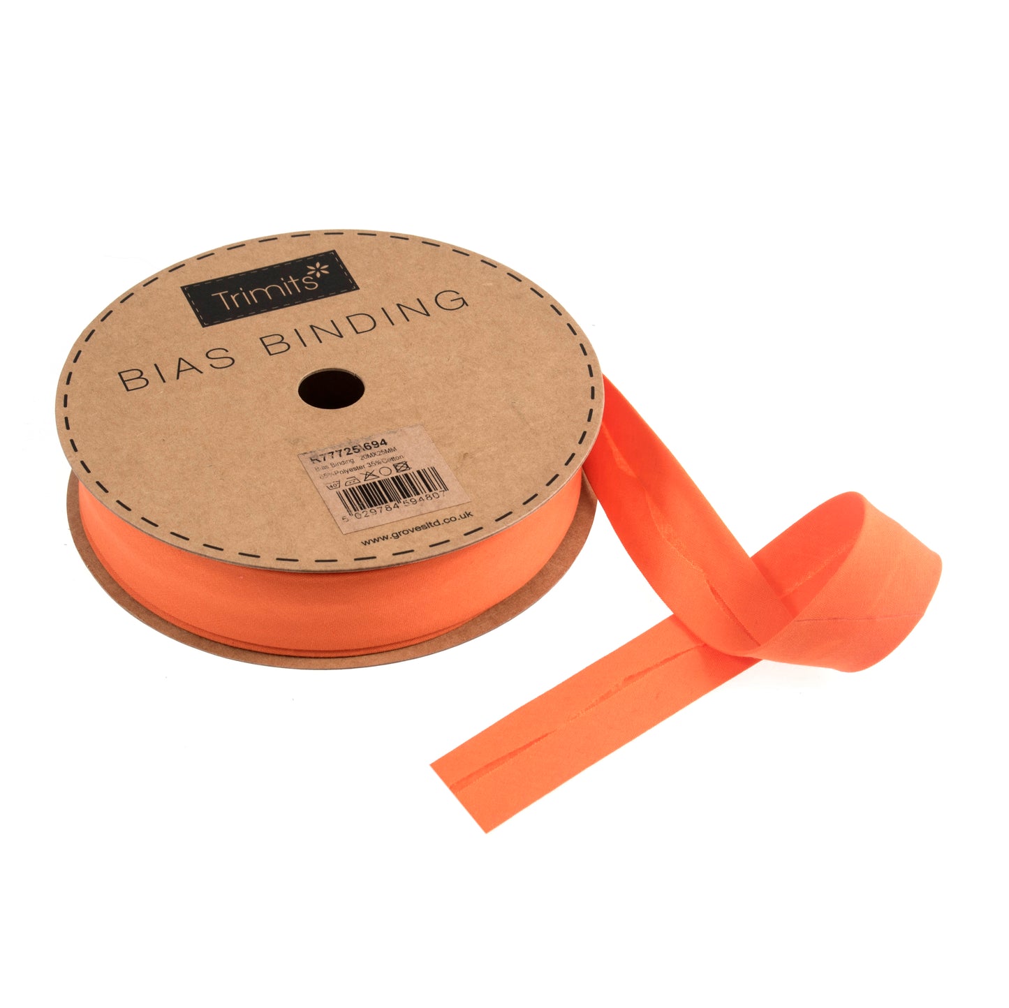 Orange Polycotton Bias Binding