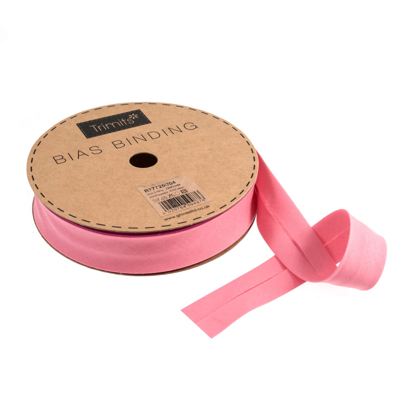 Rose Pink Polycotton Bias Binding