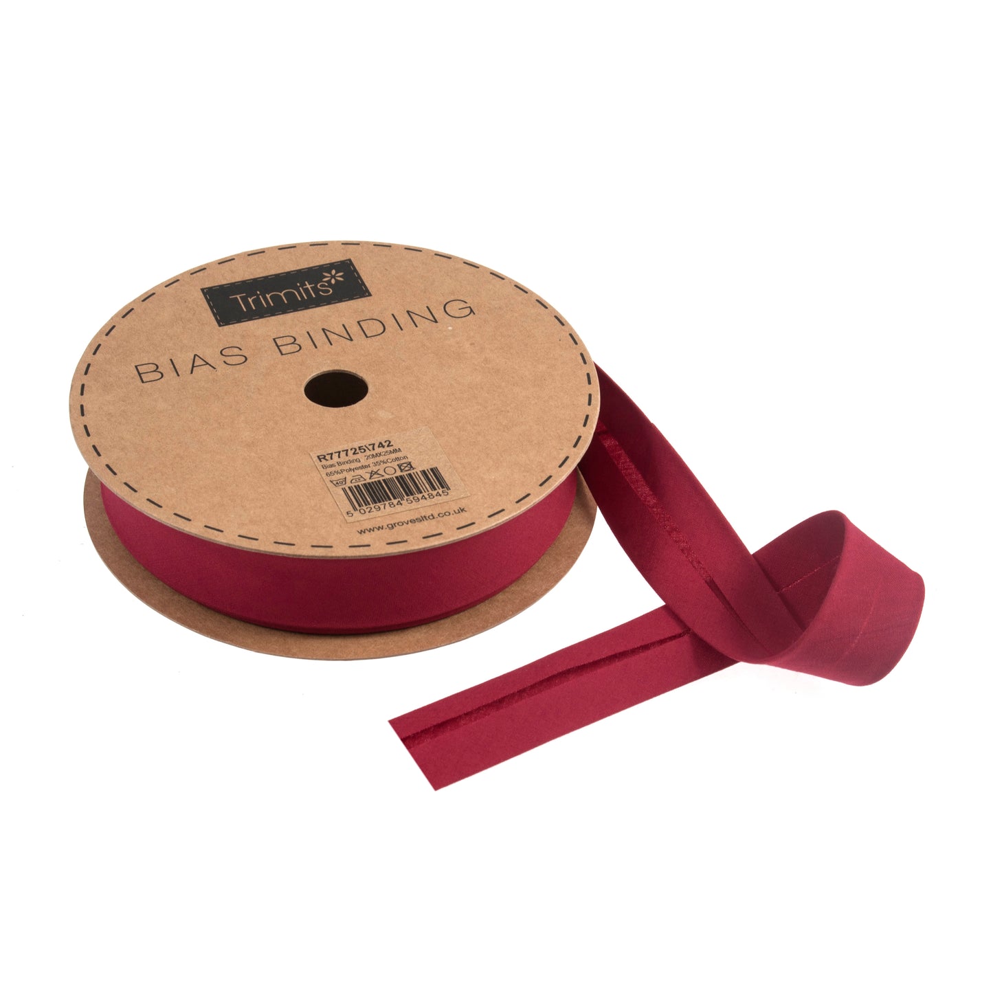 Scarlet Polycotton Bias Binding