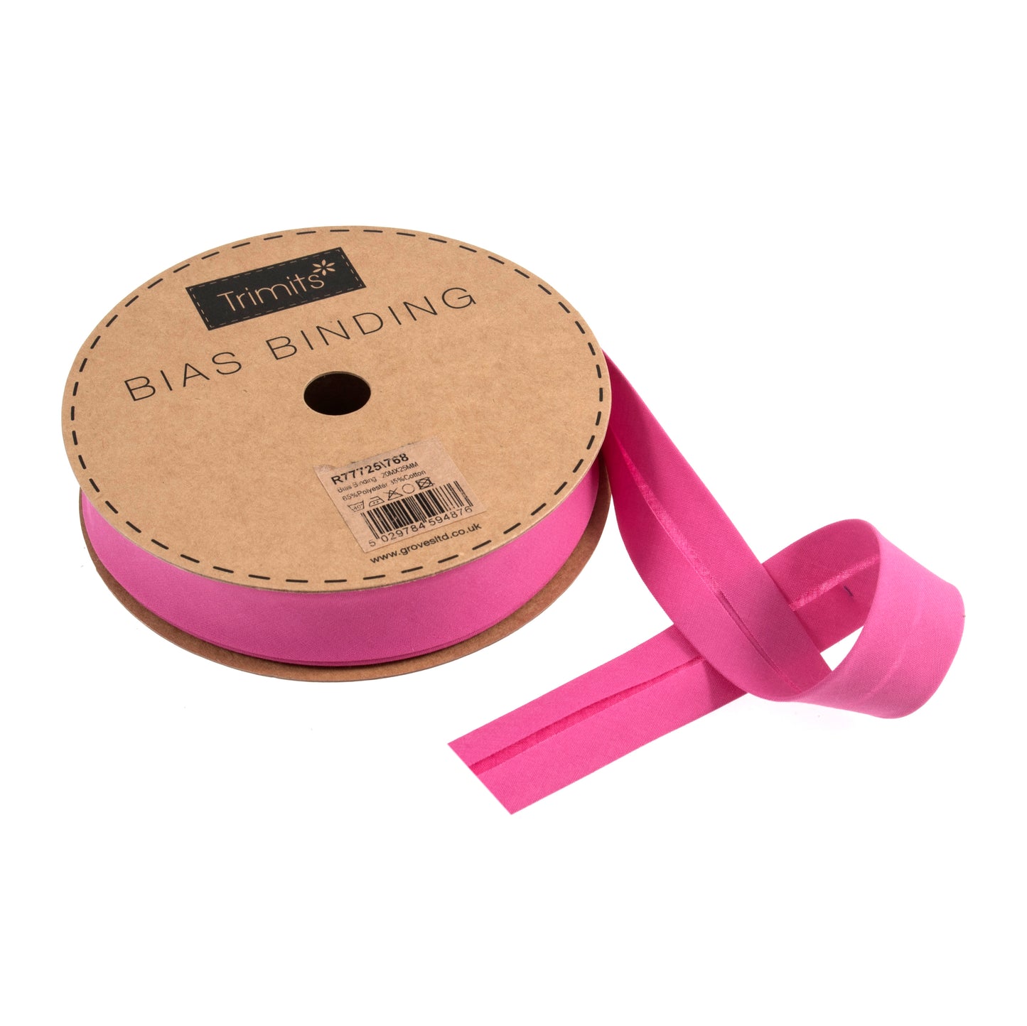 Fuchsia Polycotton Bias Binding